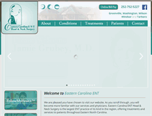 Tablet Screenshot of easterncarolinaent.com
